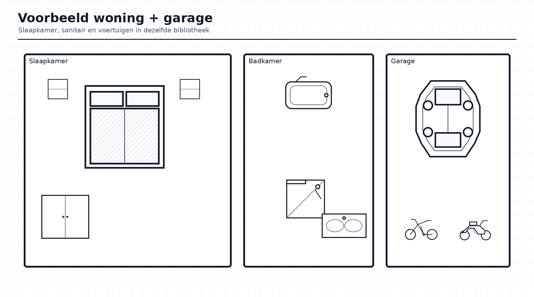 Voorbeeld woning met garage